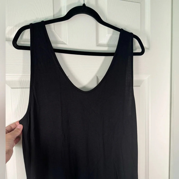 Swimsuits for all Black Dress Hi Low Ruffle Hem Midi Length Womens Size 14/16 - Picture 3 of 7